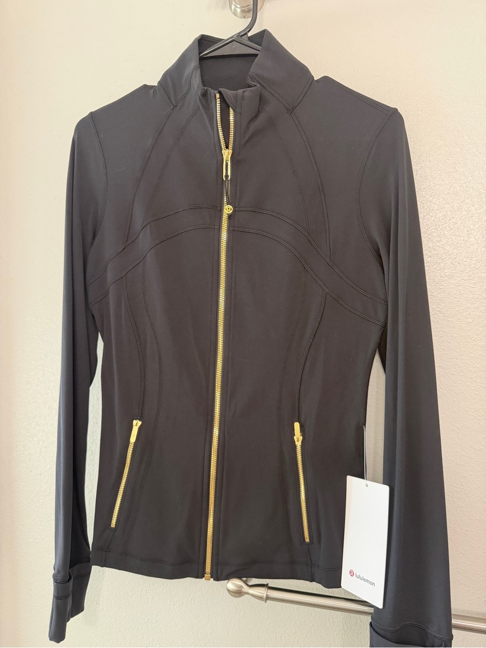 lululemon athletica Black Define jacket with Gold Hardware